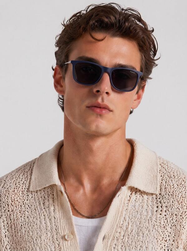 Polaroid Men's Sunglasses Lightweight Anti-Glare Versatile Casual Sports Festival Blue PLD 4145/S/X