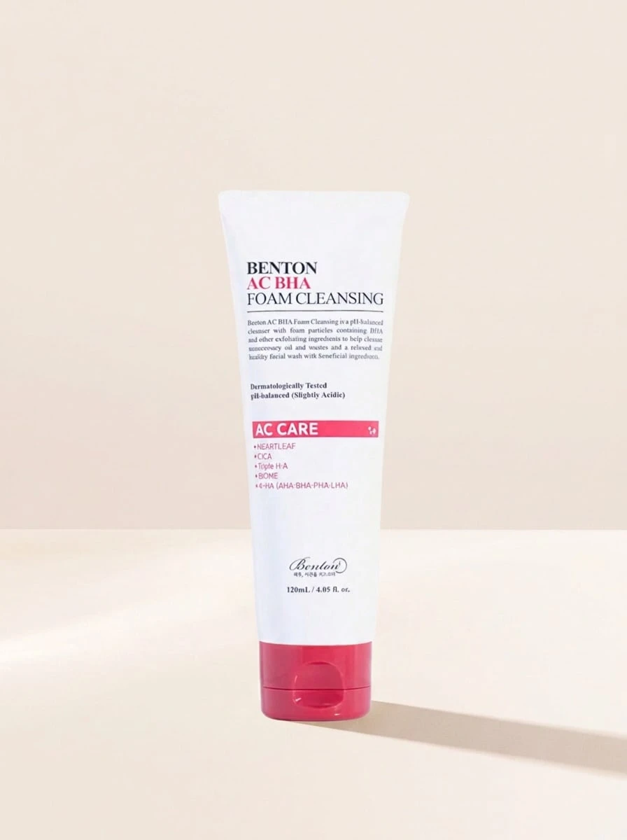 Benton AC BHA Foam Cleansing 120 G – Facial Cleanser, PH Balanced, For Acne-Prone Skin, BHA, Suitable For Daily Facial Cleansing - White - View 1
