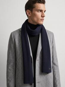 Calvin Klein Men's Scarf Navy Blue - Navy - 查看 1