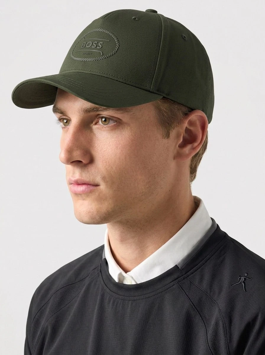 Hugo Boss Men's Embroidered Sun Protection Versatile Golf Sports Commuting 50539494-355 - 355 Open Green - View 1