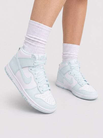 Nike Teniși Dunk High Next Nature pentru femei, alb / ghețar, alb-gheață FV5960