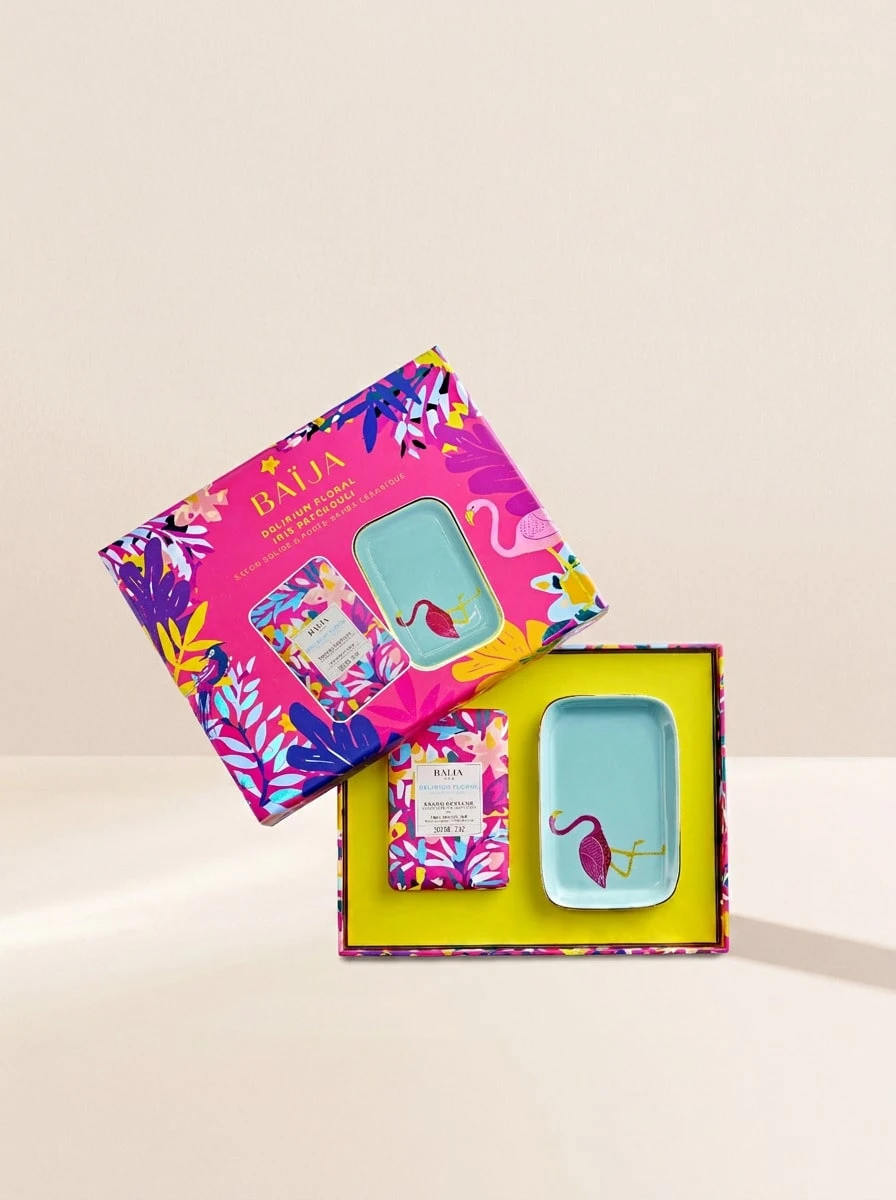 Baija Delirium Floral Soap Gift Set – Soap Gift Set, Moisturizing, For Women, Iris, Vibrant Pink, Suitable For Birthday Gift - Multicolor - View 1