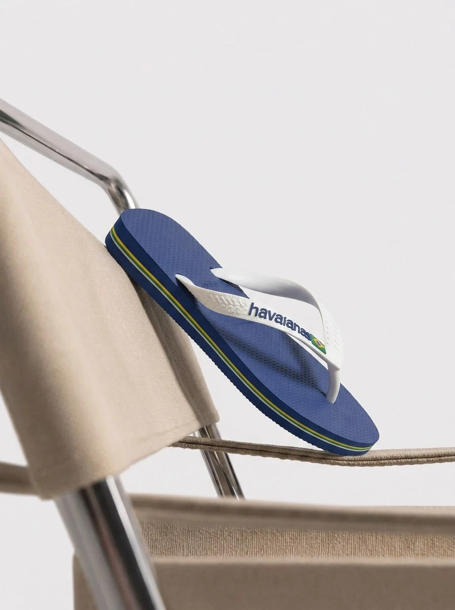 Havaianas 巴西标志男女通用人字拖鞋 海军蓝 4110850-2711 - 皇家藍 - 查看 1