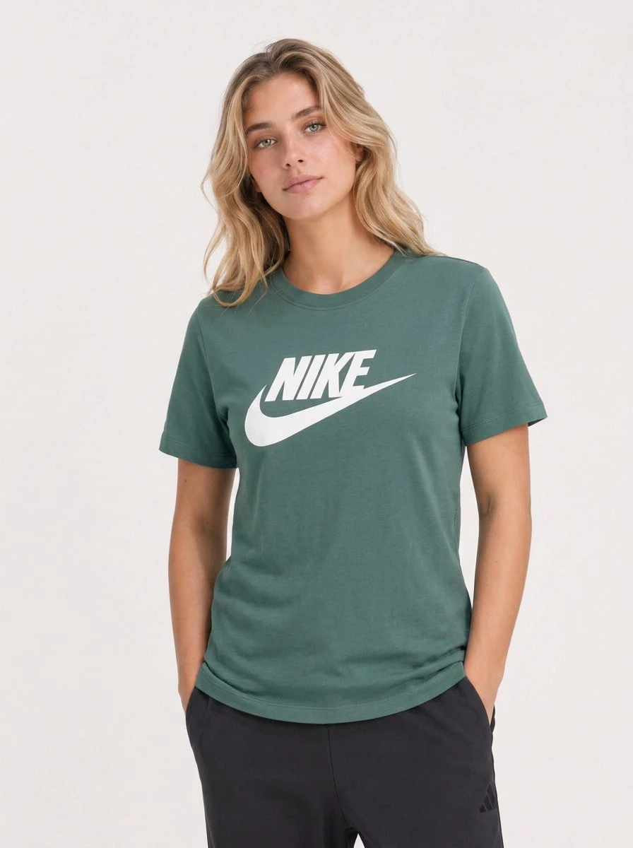 Nike Women's Sports Sweatshirts Stretchy Soft Fleece-Lined Sports Commuting Weekend Green DV6094-338 - VINTAGE GREEN - View 1