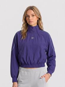 Reebok Women's Cover-Up Sweatshirt Purple - Morado - Ver 1