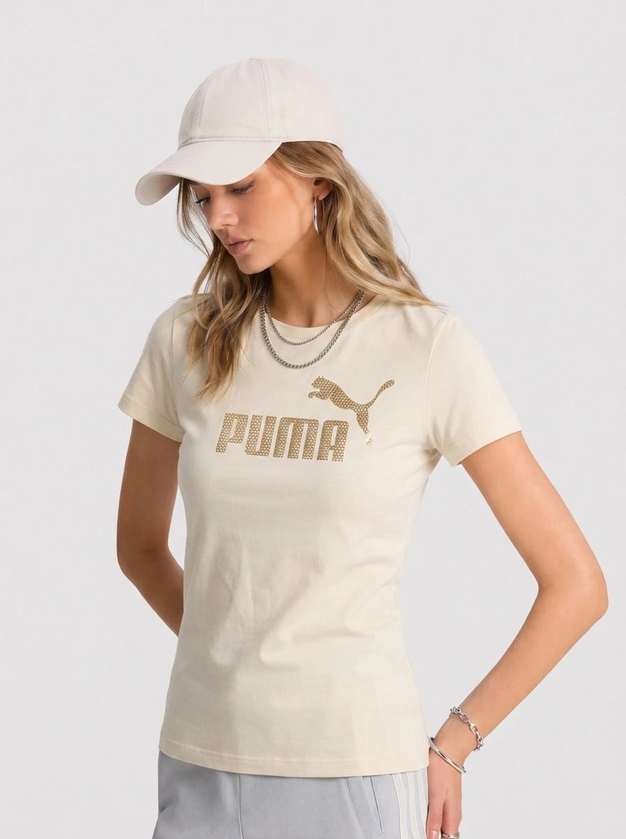 Puma Sports Tees & Tanks Comfortable Versatile Lightweight Travel Daily Weekend Red 692160-87 - Beige - View 1