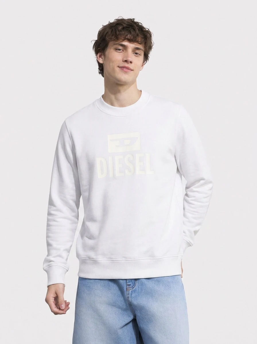 Diesel Men's Soft Versatile Warm Daily Outdoor School White A09755-RIAJH-100 - White - View 1