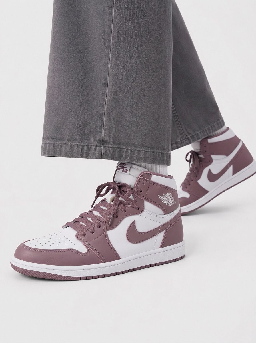 Nike Air Jordan 1 Men's Casual Athletic Shoes Stylish Cushioned Premium Shopping Daily Weekend DZ5485-105 - 淡紫色 - 查看 1