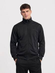 Adidas Men's Sports Jackets Comfortable Stretchy Versatile Sports Hiking Daily Black JY1347 - Black - View 1