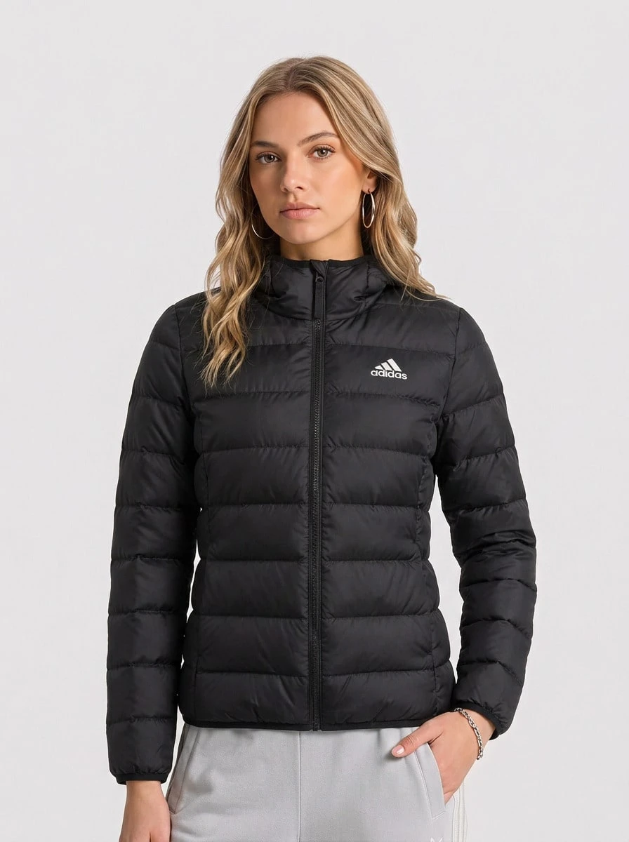 Adidas Sports Jackets Premium Lightweight Adjustable Training Travel Casual Black HZ5724 - 黑白 - 查看 1