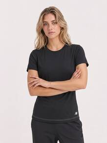 New Balance Core Run Short Sleeve - Black (BK) - 黑色 - 查看 1