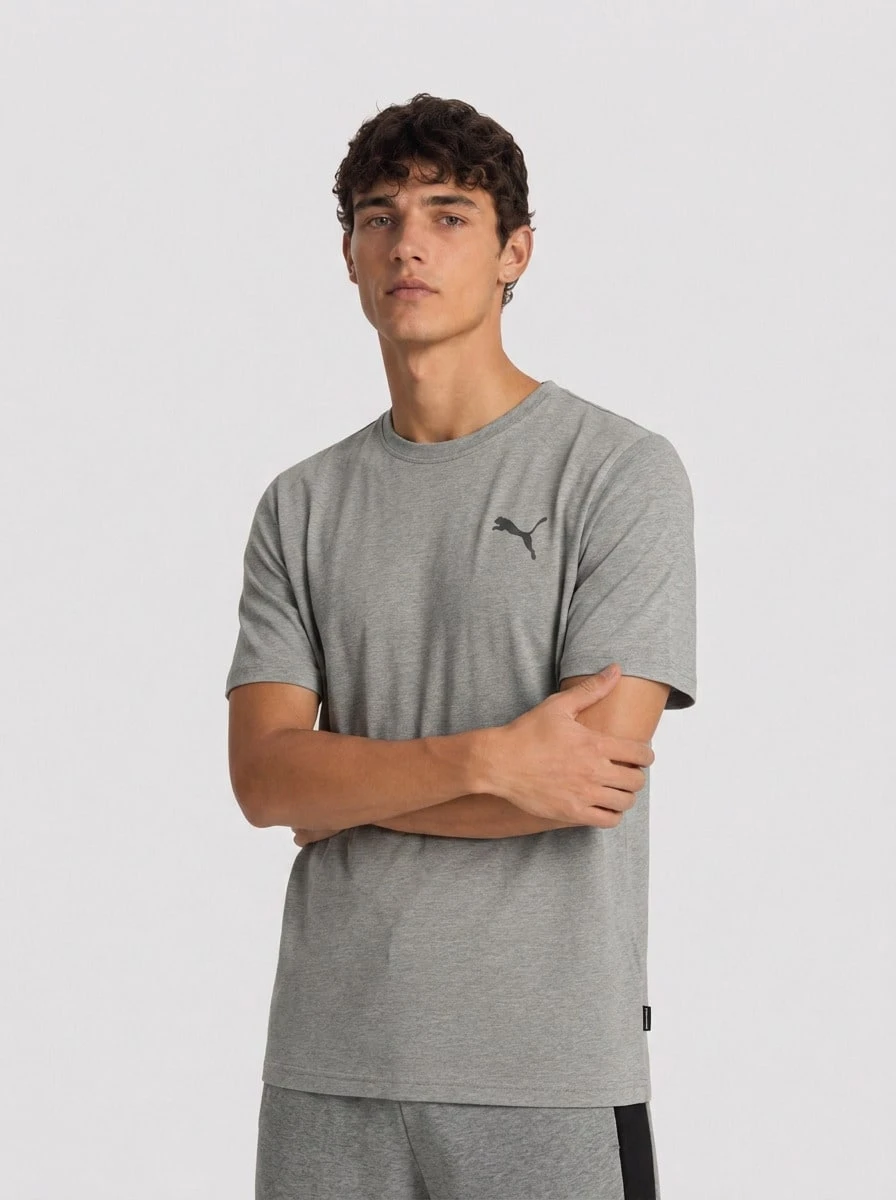 Puma Essentials Men's T-Shirts Grey - Xám - Xem 1