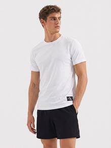 Calvin Klein Camiseta para hombre blanco brillante - Blanco - Ver 1