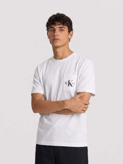 CALVIN KLEIN JEANS Men's Sports Tees & Tanks Durable Comfortable Versatile Sports Outdoor Training White J30J320936-YAF