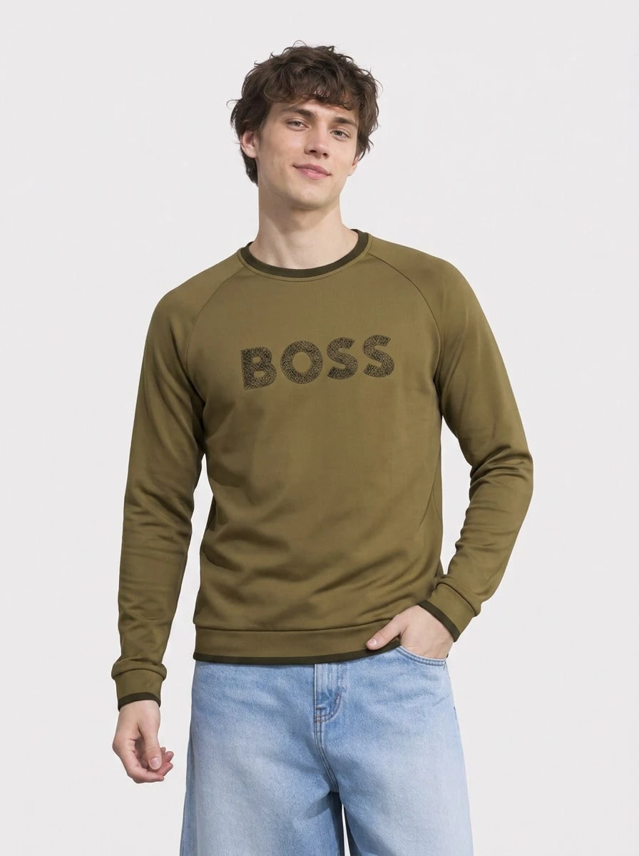 Hugo Boss Men's Hoodies Versatile Breathable Lightweight Training Commuting Weekend 50521850-347 - 347 Open Green - View 1