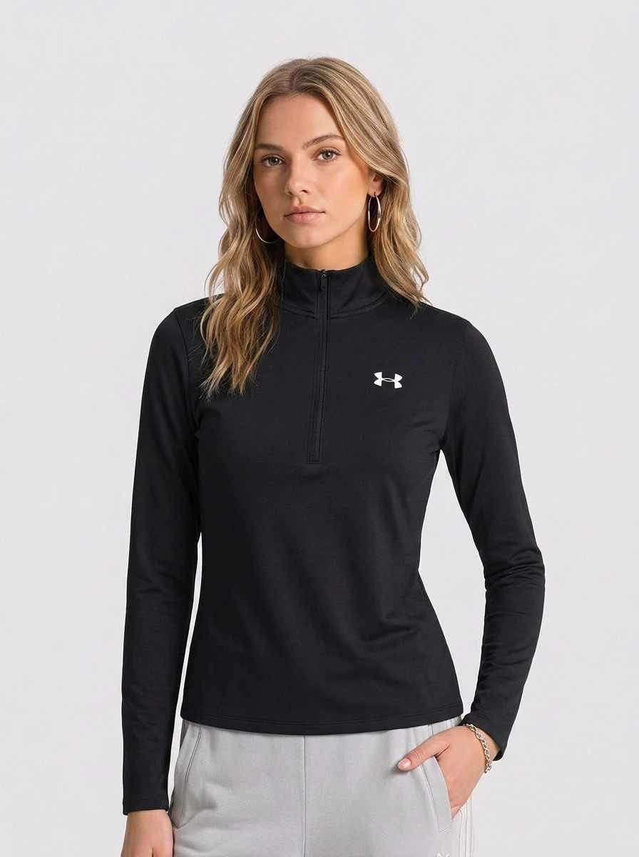 Under Armour UA Sports Sweatshirts Soft Versatile Warm Commuting Going Out Training 1384224-001 - 黑色 - 查看 1