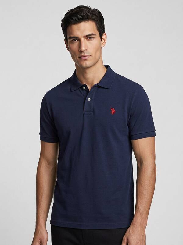 US Polo Assn قميص بولو كلاسيكي للرجال أبيض