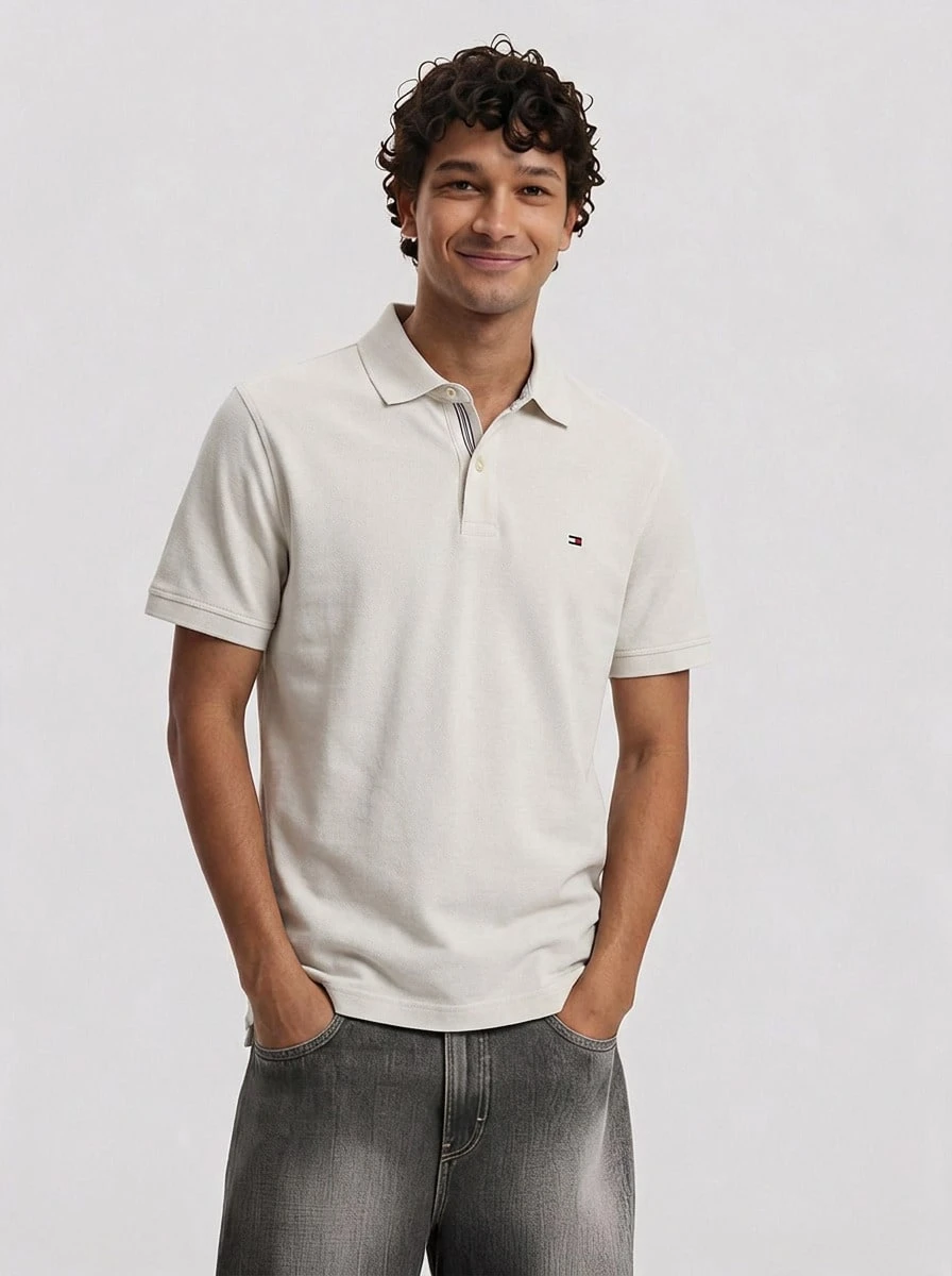 Tommy Hilfiger 1985 Men's Regular Fit Polo Grey - Xám - Xem 1