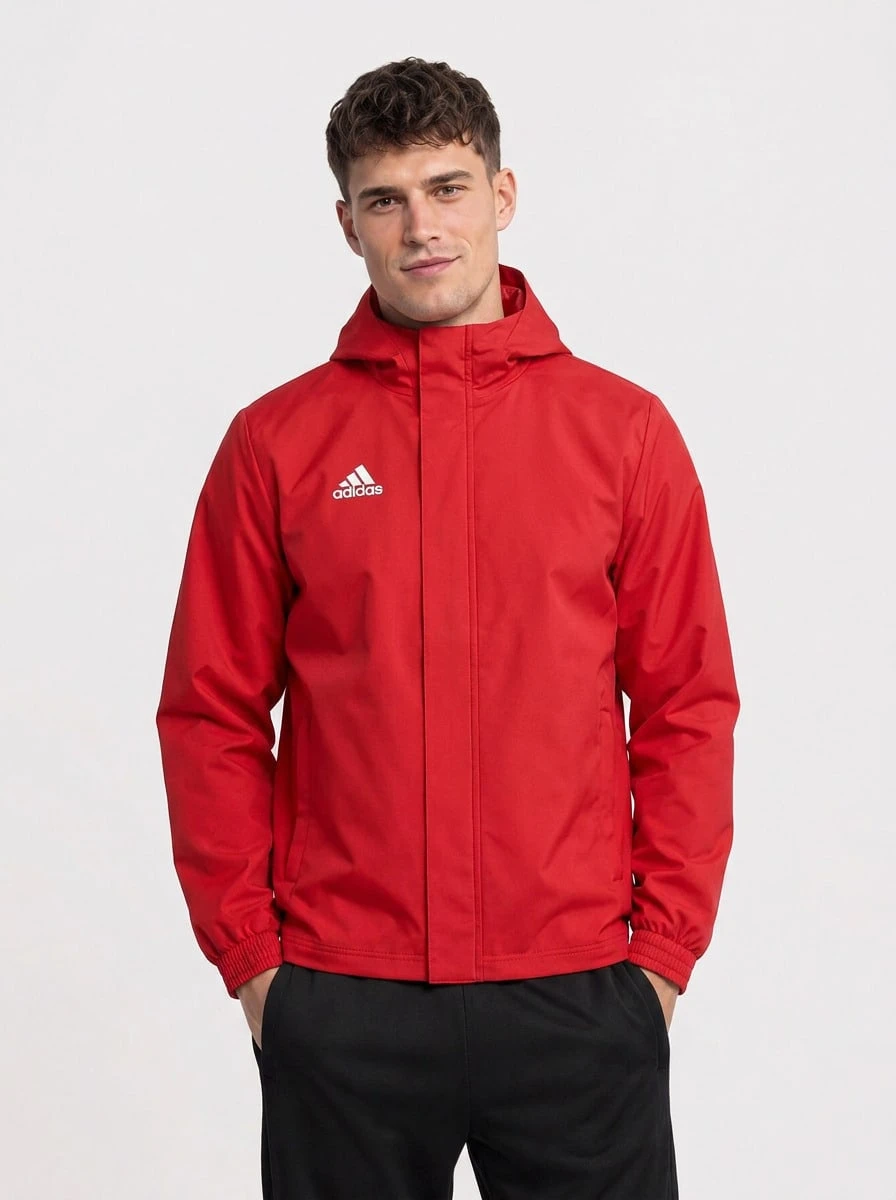 Adidas Men's Sports Jackets Warm Adjustable Comfortable Commuting Outdoor Camping Red IK4009 - Power Red - View 1