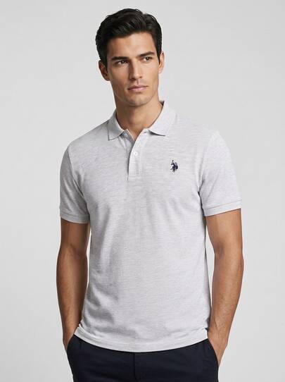 US Polo Assn Men's Polo Shirts Classic Fit Premium Durable Golf Daily School Grey 67940-179