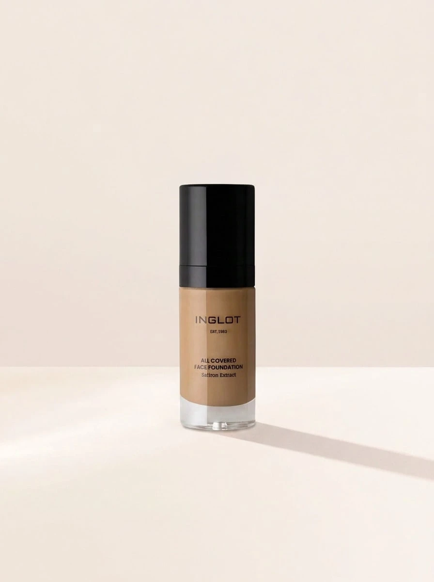Inglot All Covered Face Foundation LC012 30 Ml – Foundation, Full Coverage, For Women, LC012, Saffron Extract, Suitable For Daily Makeup Routine - 012 LIGHT COOL - View 1
