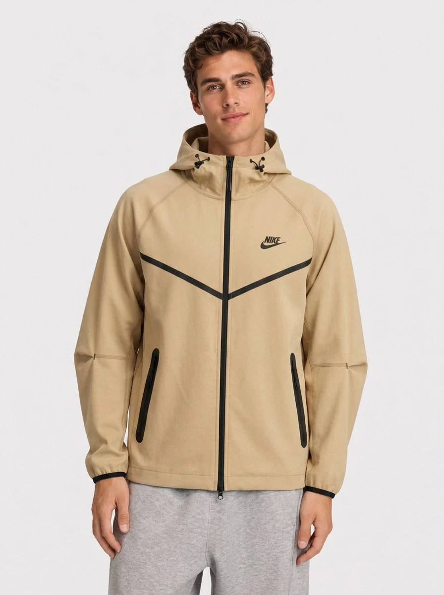 Nike Men's Sports Jackets Insulated Waterproof Quick-Dry Weekend Commuting Outdoor HM7151-297 - Parachute Beige/Parachute Beige/Black - View 1