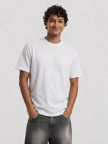 Diesel Men's T-Shirts Stretchy Soft Durable Outing Gym Home White A16861-RPATI-100 - 白色 - 查看 1