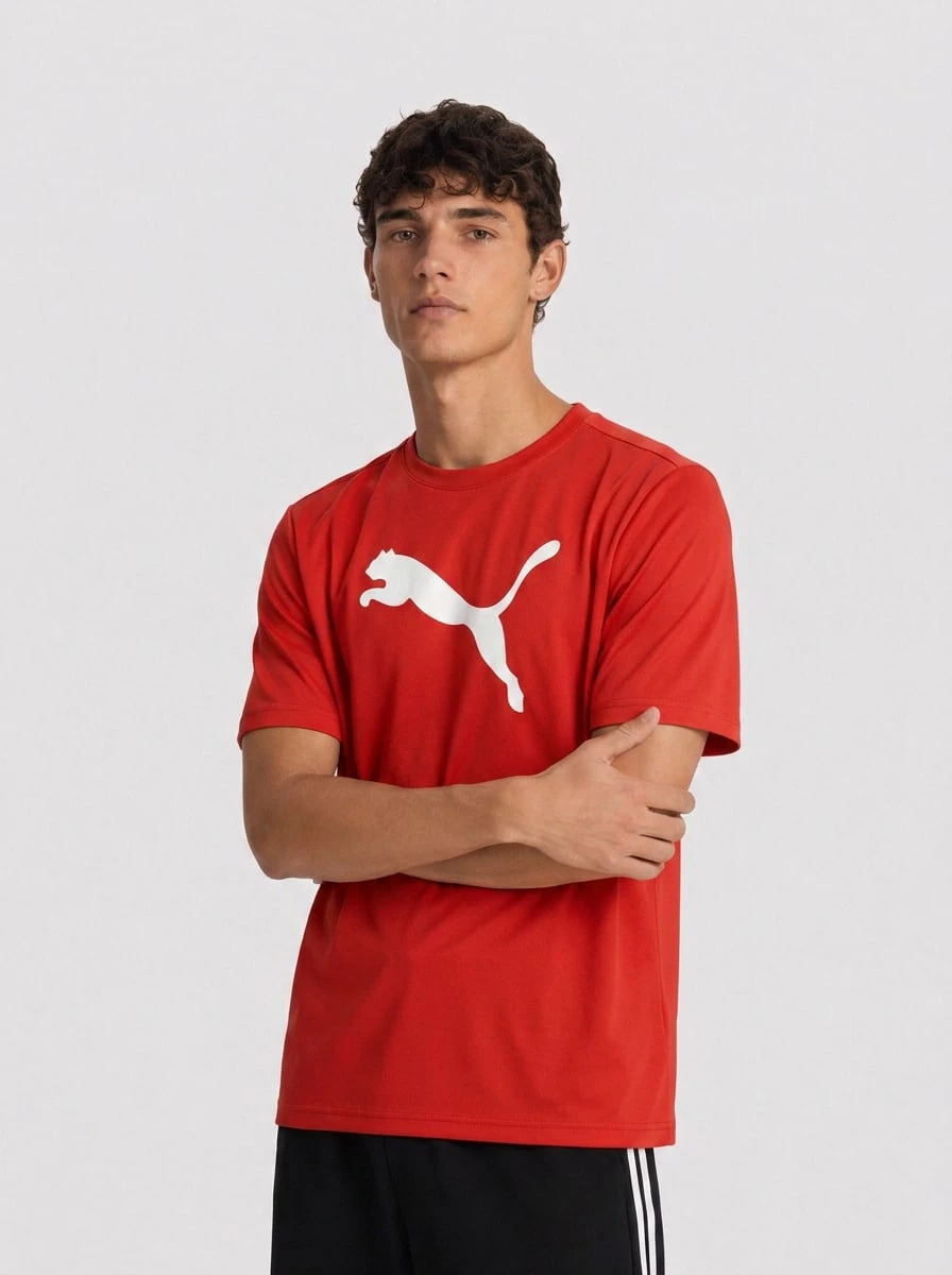 Puma Men's Sports Tees & Tanks Stretchy Soft Durable Gym Home Travel Red 658705-01 - Red - View 1