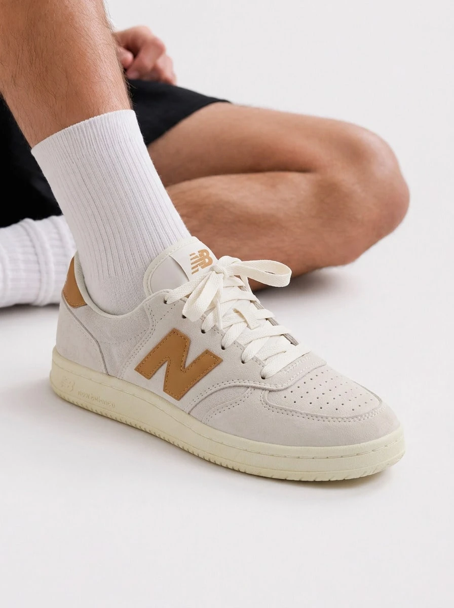 New Balance T500 Unisex Sneakers White CT500 - Gold - View 1