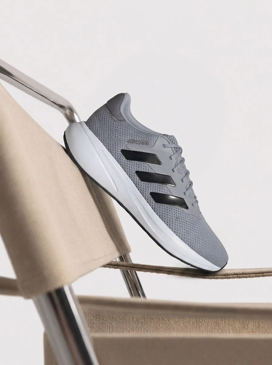 Adidas Response Men's Casual Athletic Shoes Flexible Rubber Outsole Lightweight School Office Shopping Black IH6102 - 灰色 - 查看 1