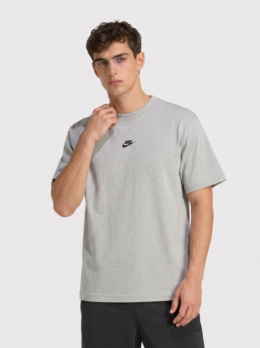 Nike Essentials Men's T-Shirt Grey - Dk Grey Heather - 查看 1