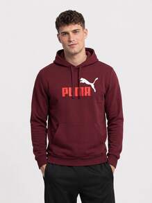 Puma Essentials 2 Colour No. 1 Logo Men Hoodie Red - Burgundy - View 1