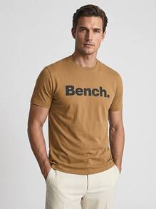 BENCH Men's T-Shirts Classic Fit Quick-Dry Skin-Friendly Sports Outdoor Training Camel BN2A116354-230 - Camel - Ver 1
