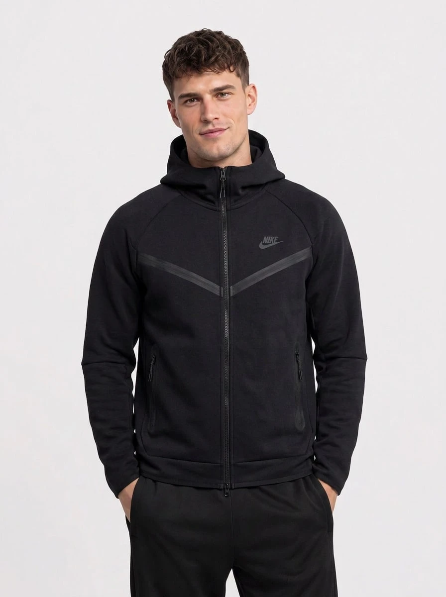 Nike Men's Sports Jackets Breathable Packable Lightweight Commuting Outdoor Camping Black HM7151-010 - Black/Black/Black - 查看 1