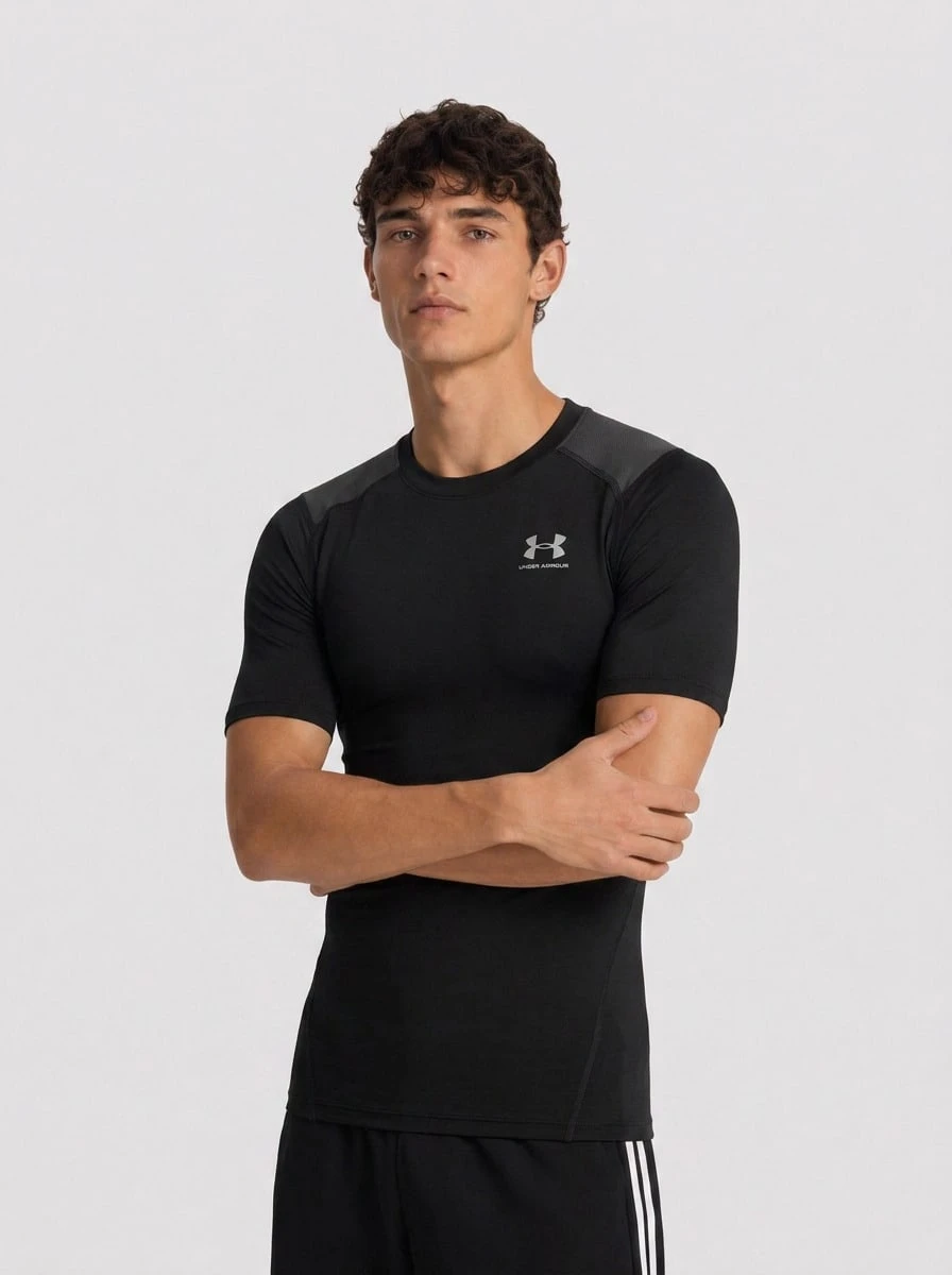 UA HG ARMOUR COMP SS - Black - View 1