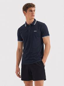 Hugo Boss Men's Polo Shirts Lightweight Soft Easy To Match Office Commuting Travel Blue 50506193-402 - Navy Blue - View 1
