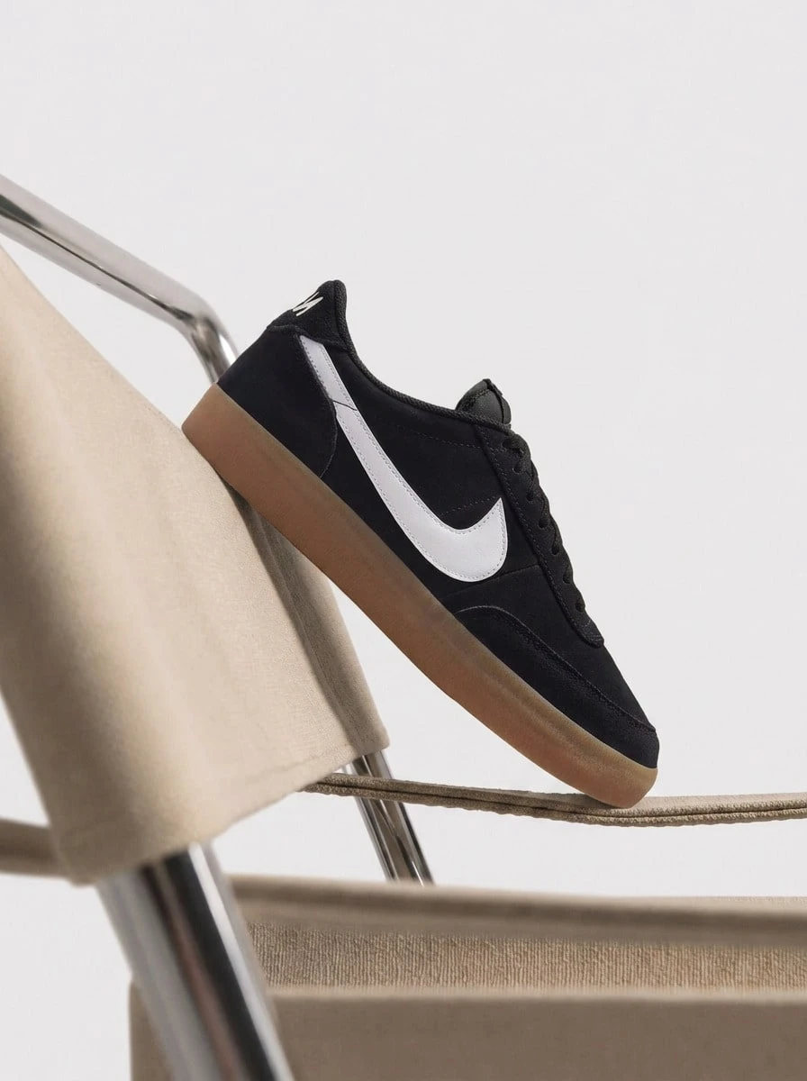 Nike Killshot Men's Casual Athletic Shoes Heritage Flexible Rubber Outsole Street Style Running School Black FQ8903-002 - Negro/Goma Marrón medio/Blanco - Ver 1