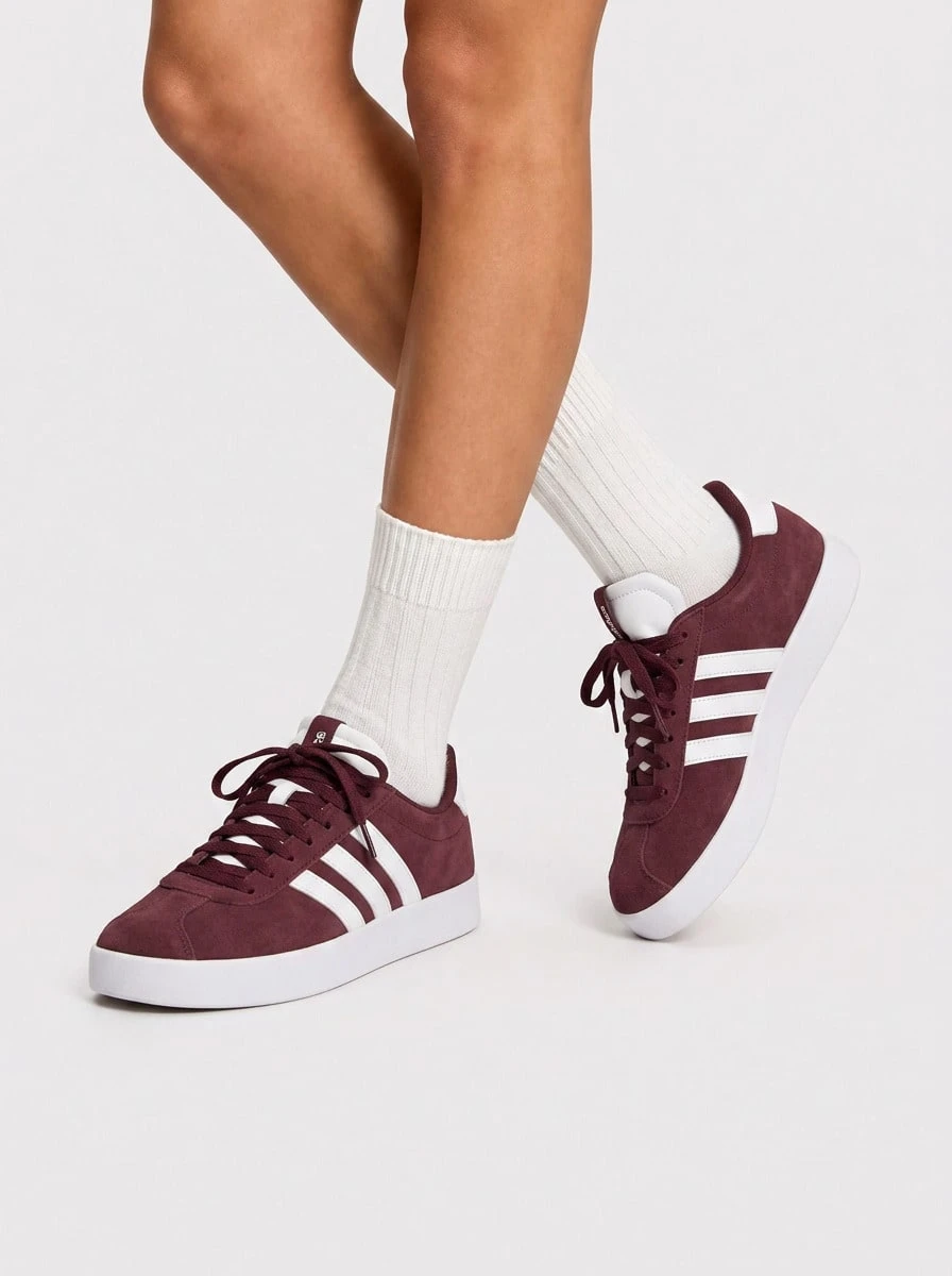 Adidas VL 法院 3.0 - 暗影紅/雲白/暗影紅 - 查看 1