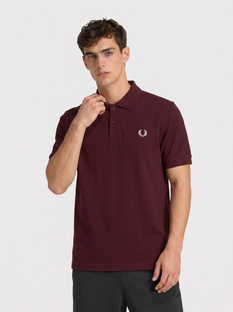 Fred Perry Men's Comfortable Lightweight Soft Daily School Business Casual M6000-597 - Bordeaux - 查看 1