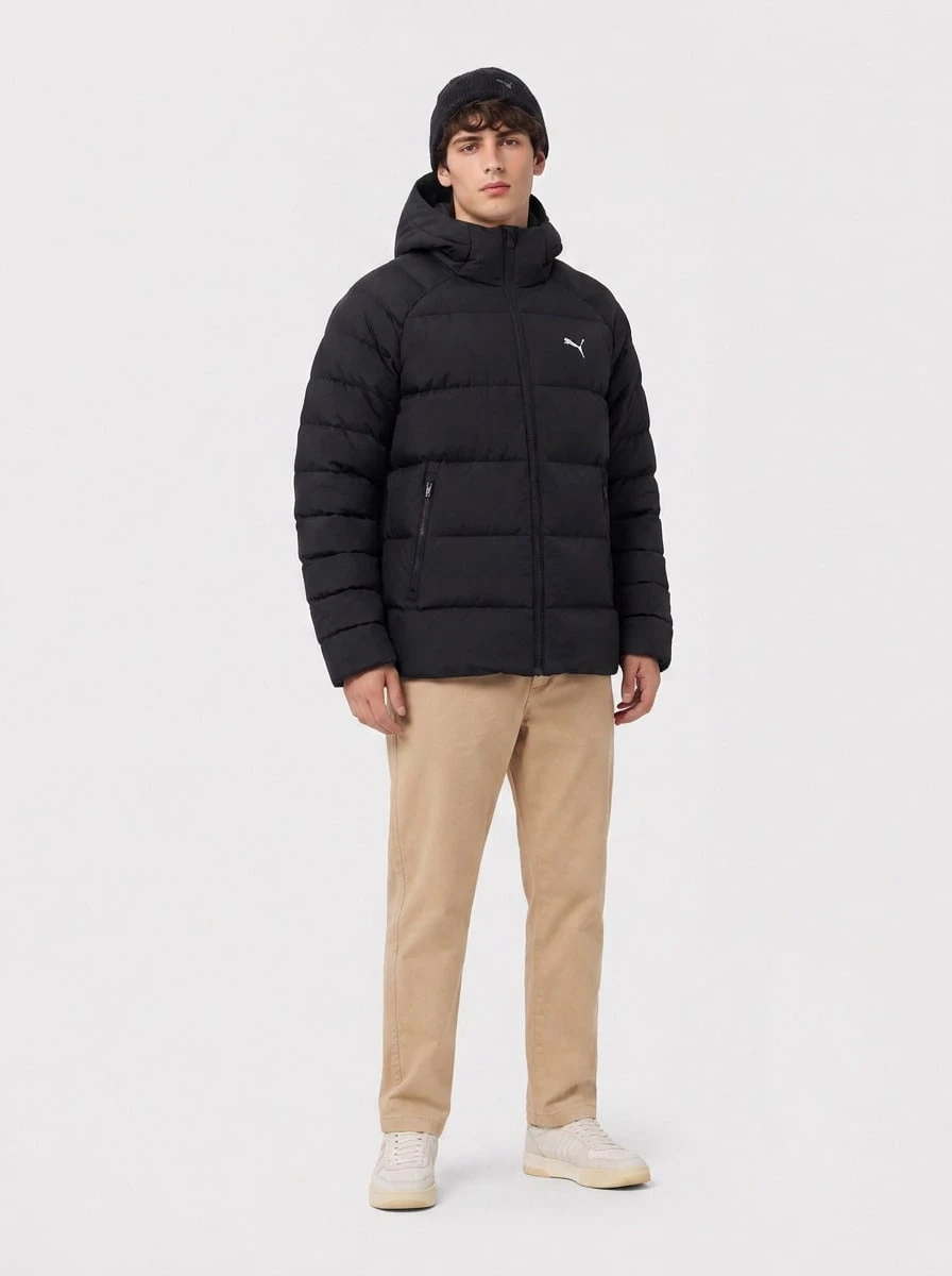 Puma Men's Sports Jackets Waterproof Insulated Windproof Training Travel Casual Black 688367-01 - 黑色 - 查看 1