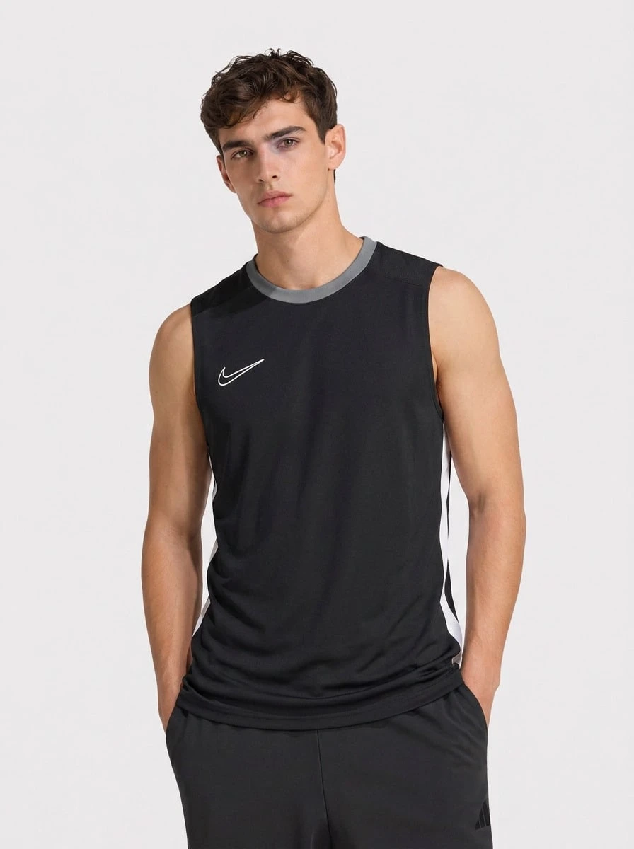 Nike Men's Sports Tees & Tanks Versatile Lightweight Easy To Match Daily Weekend Sports Black FZ9747-010 - Black and White - View 1