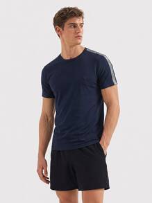 Armani Men's Comfortable Easy To Match Cozy Leisure Weekend Daily Blue AF10779-EM000384-UC001 - Armani Blue - View 1