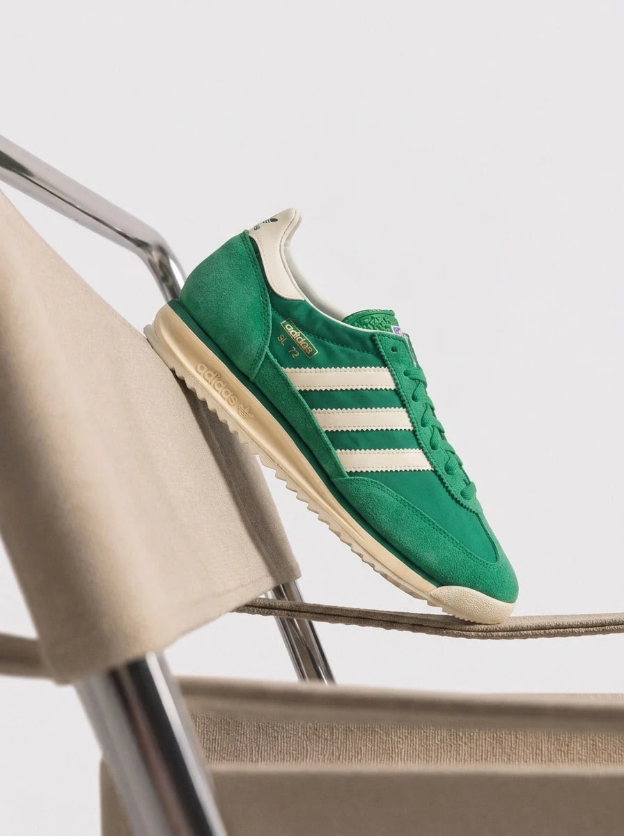 Adidas SL 72 Men's Casual Athletic Shoes Breathable Sporty Responsive Daily Shopping Casual JH8643 - 綠色/核心白色/學院綠 - 查看 1