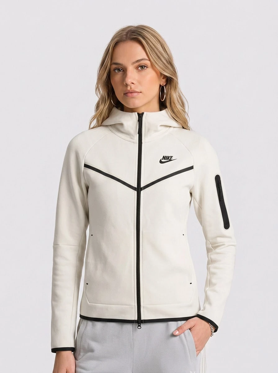 Nike Sports Jackets Warm Adjustable Comfortable Daily Training Travel HV6747-133 - Sail/Black - 查看 1