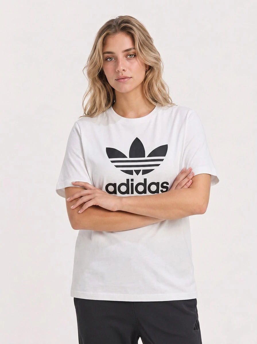Adidas Sports Tees & Tanks Quick-Dry Skin-Friendly Stretchy Travel Daily Weekend H22811 - White - View 1