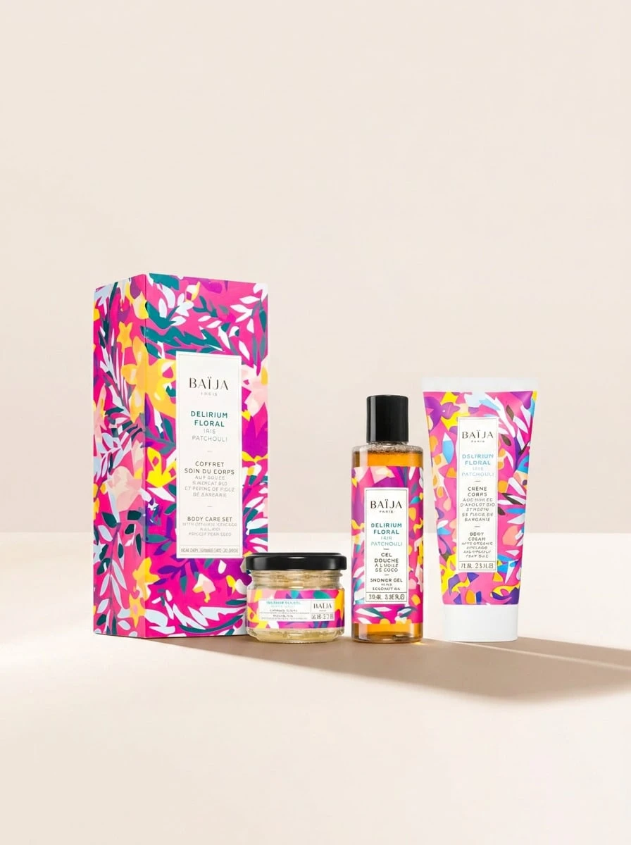 Baija Body Care Set Delirium Floral – Bath And Body Gift Set, Hydrating, For Women, Iris, Pink, Nourishing Oils, Suitable For Daily Shower Routine - Delirium Floral - View 1