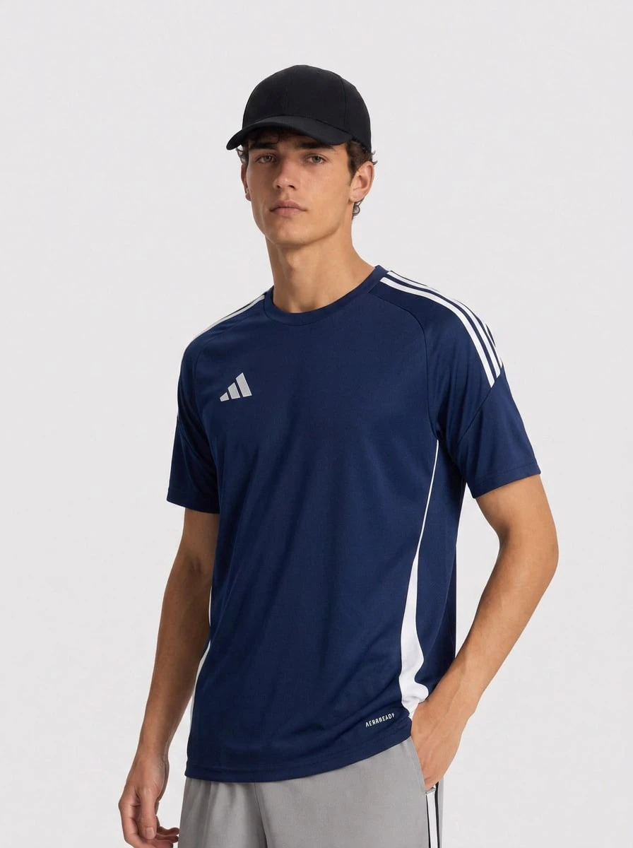 Camiseta Tiro 24 para hombre de Adidas - Azul marino - Azul Marino - Ver 1