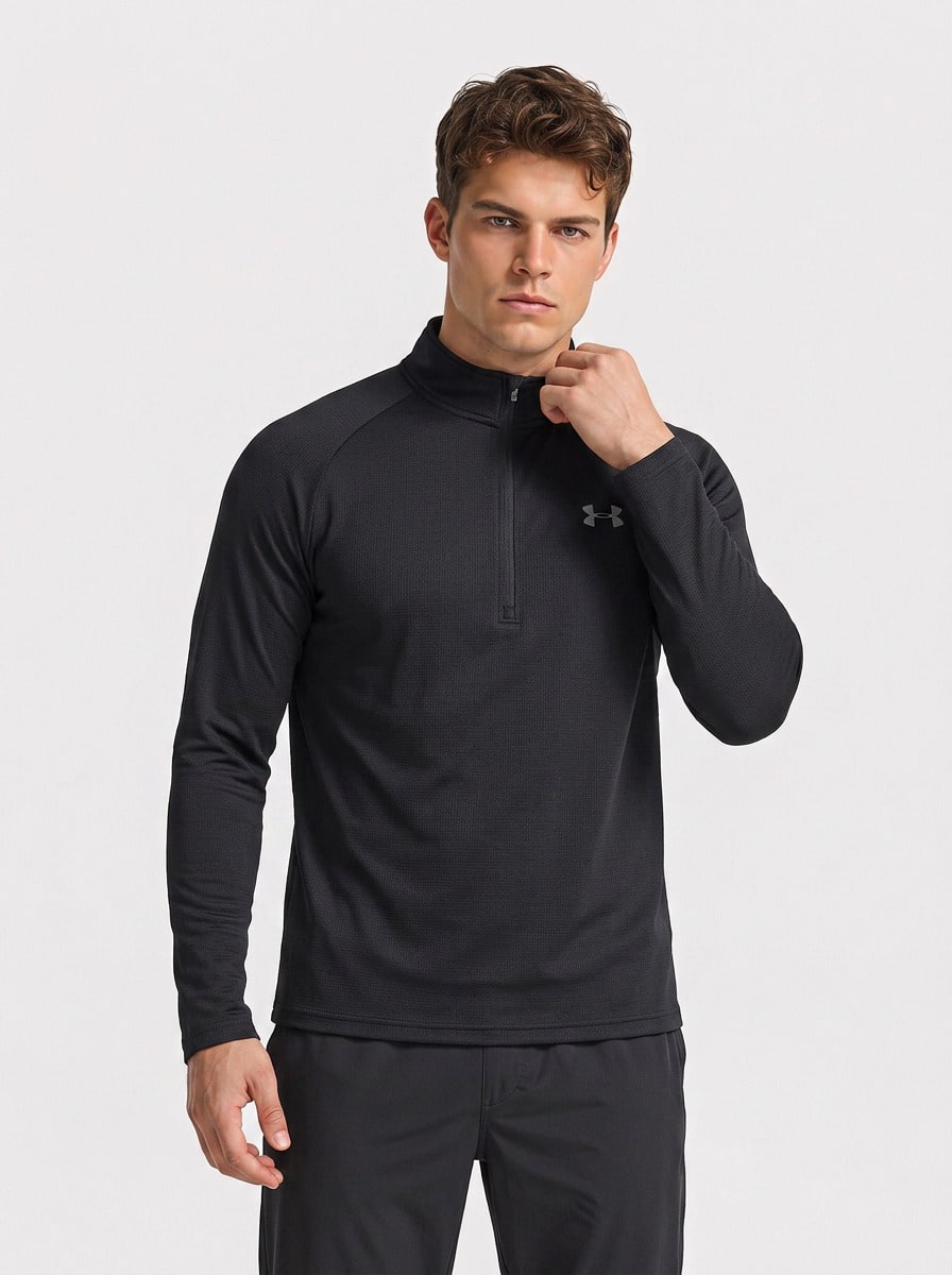 Under Armour TECH Men's Sports Tees & Tanks Breathable Classic Fit Quick-Dry Weekend Sports Outdoor 1328495-001 - Black - View 1