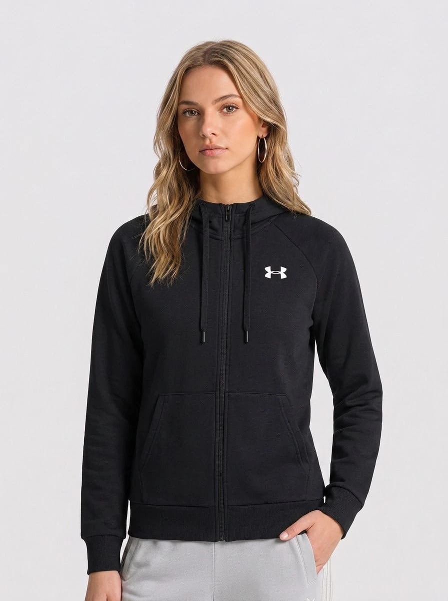 Under Armour بلوزة رياضية - الأسود - مشاهدة 1