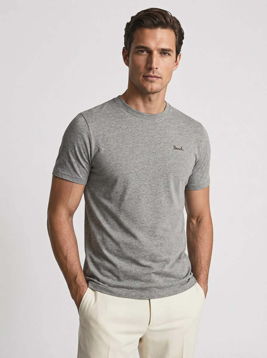 BENCH قمصان رجالية رمادية - فحم - مشاهدة 1